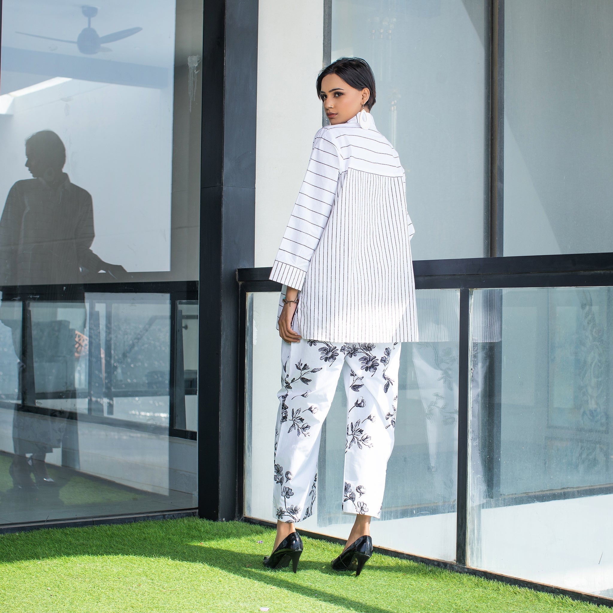Urban Cut 2 Piece Cotton Printed  Patch Work Co- Ord Set