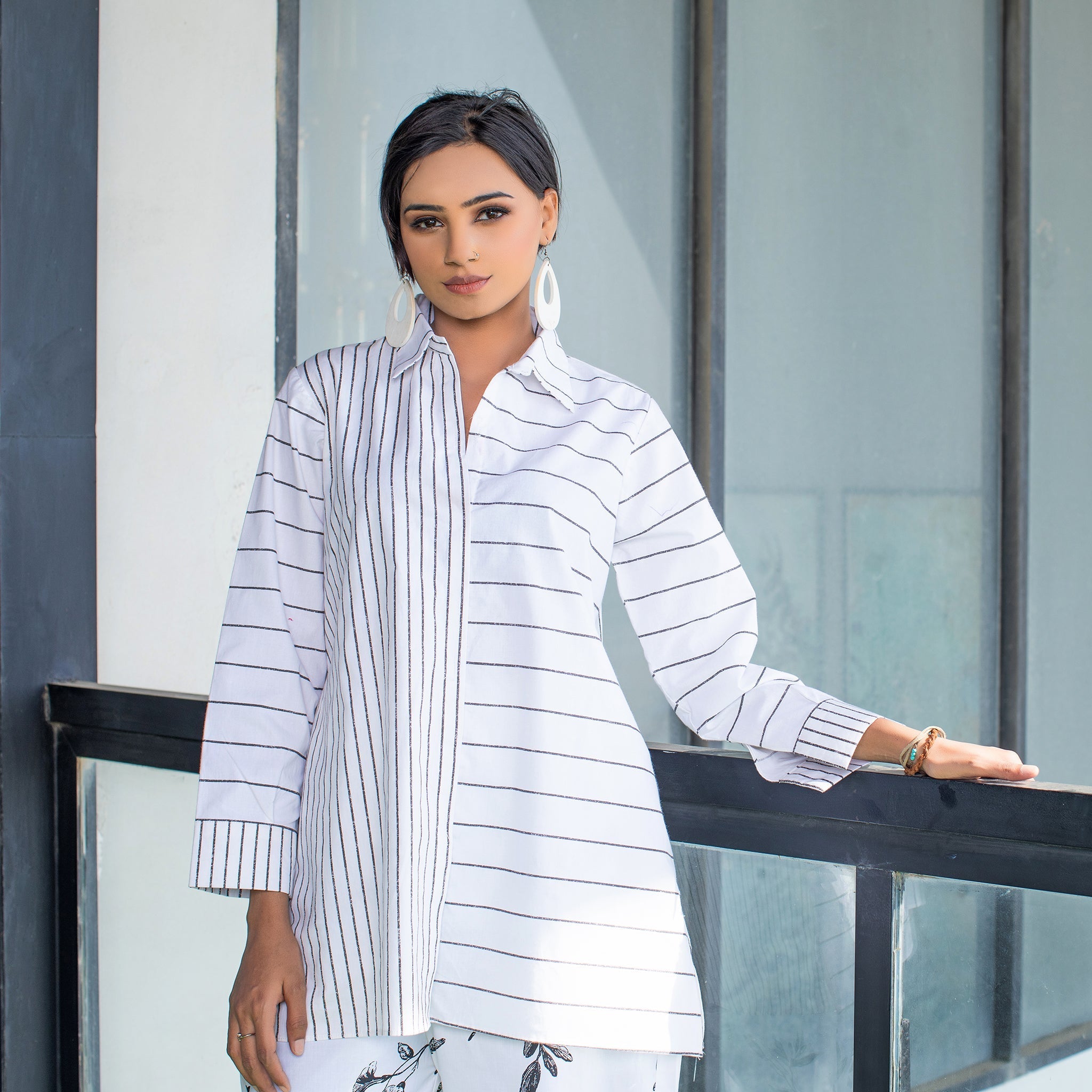 Urban Cut 2 Piece Cotton Printed  Patch Work Co- Ord Set
