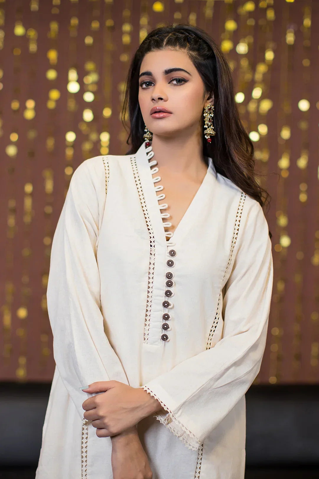 Urban Cut 1 Piece Cotton Embellished Kurta