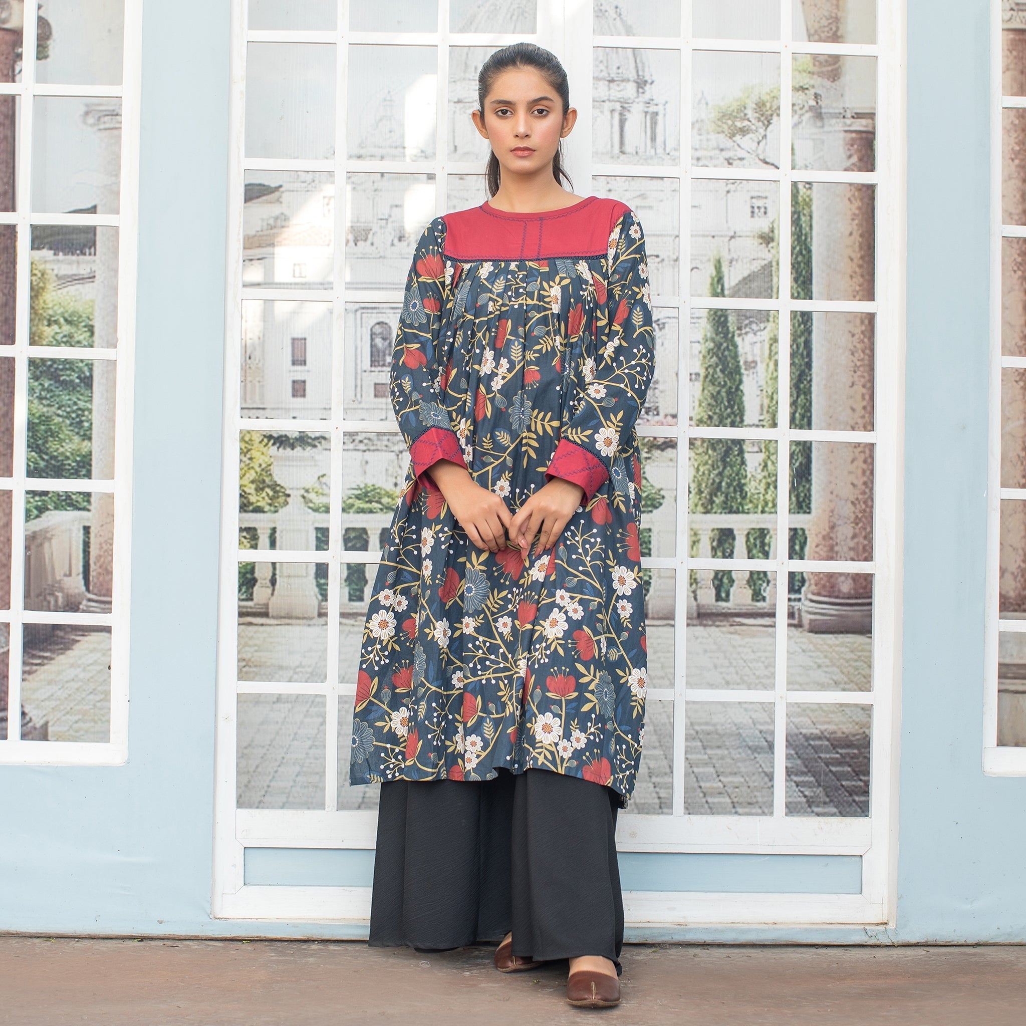 Urban Cut 1 Piece Embroidered Kurta
