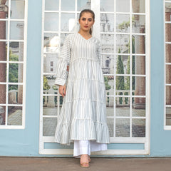 Urban Cut Long Greystripes Frill Shirt 1 Piece