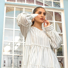 Urban Cut Long Greystripes Frill Shirt 1 Piece