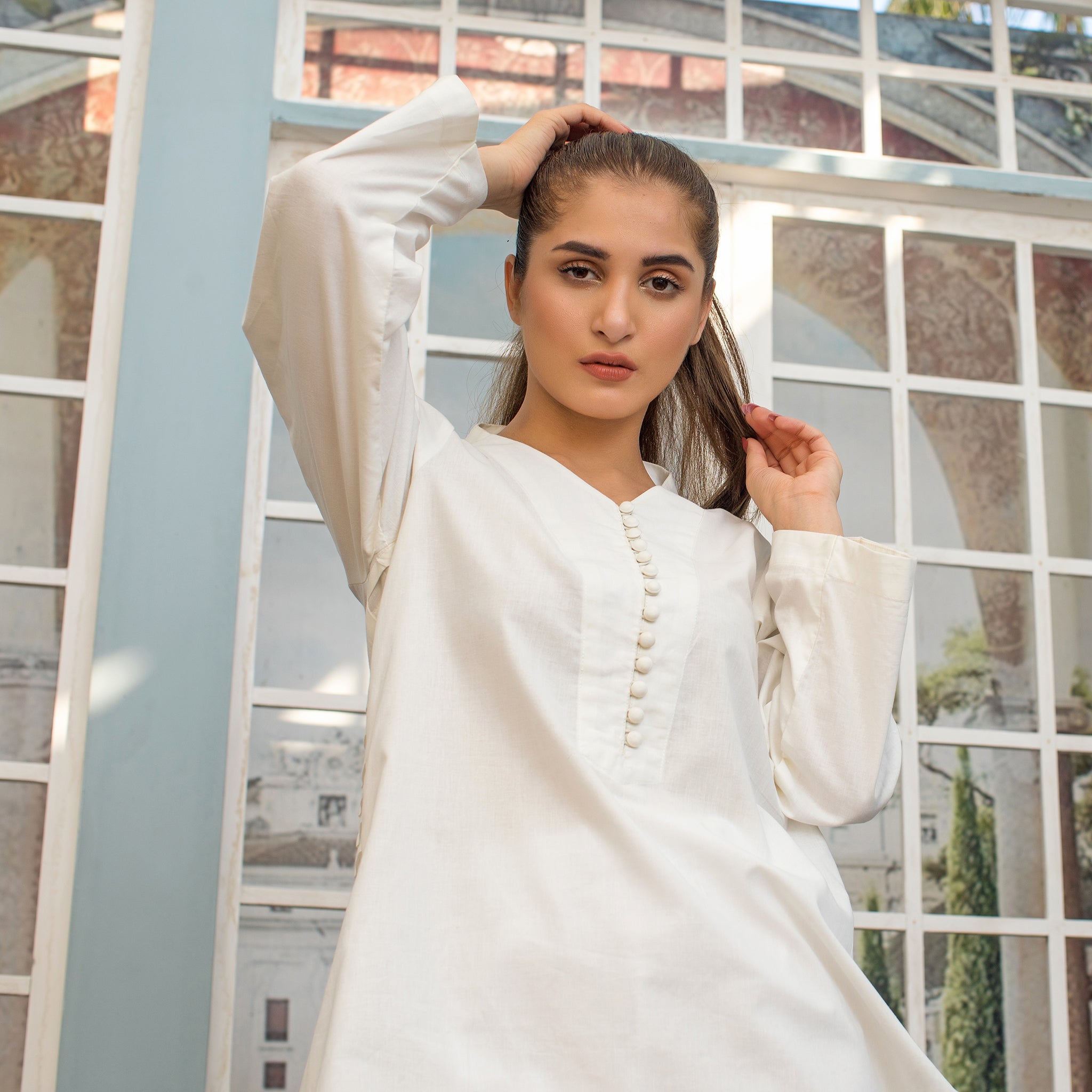 Urban Cut 1 Piece Cotton Embellished long Kurta