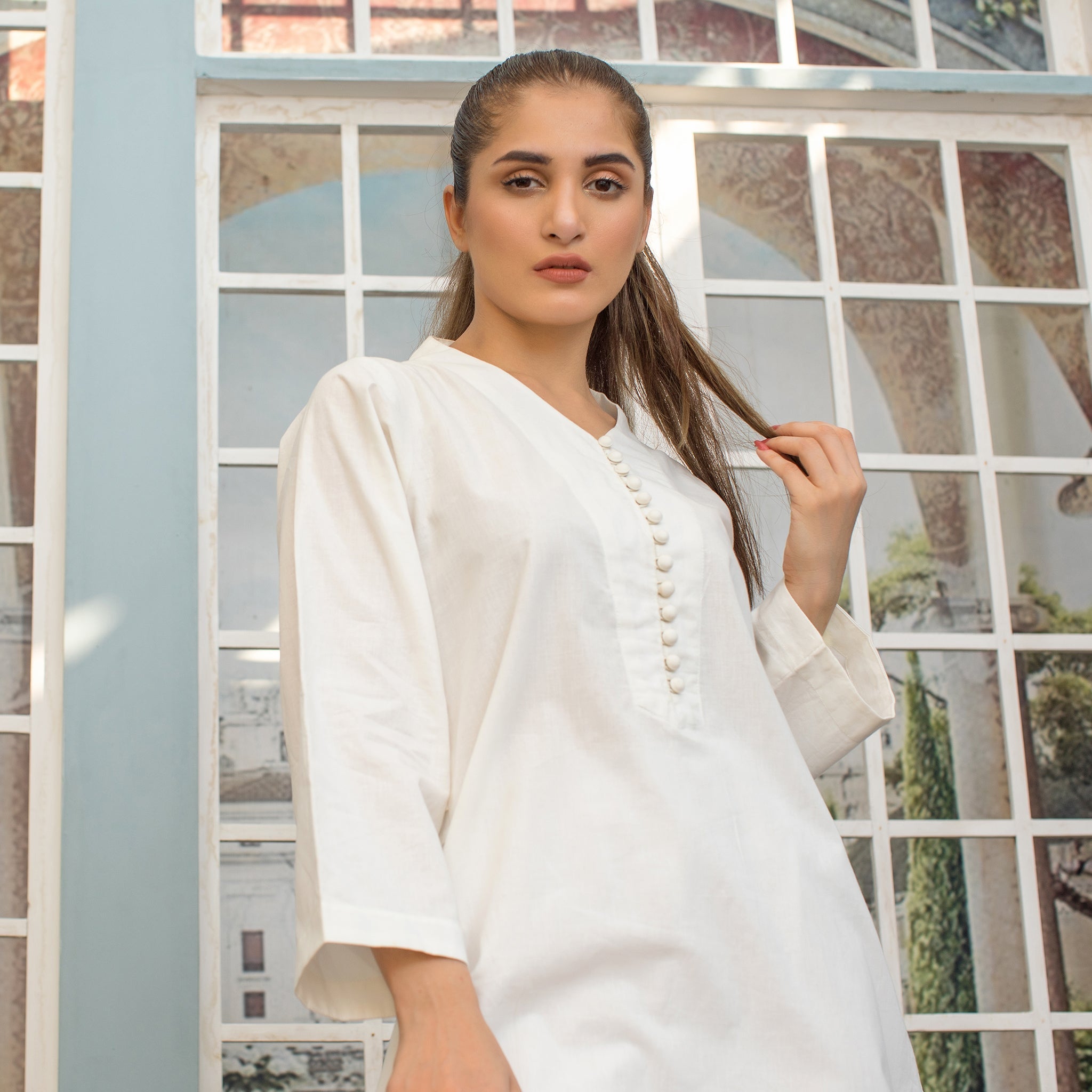 Urban Cut 1 Piece Cotton Embellished long Kurta