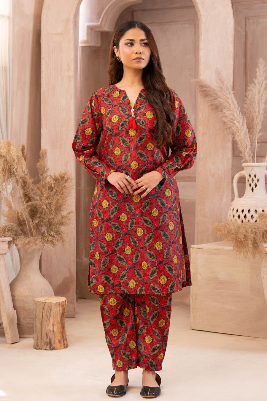 Ayla Studio Stitched PRINTED ESSENTIAL CO-ORD - Psychedelic Night