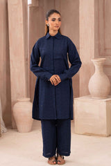 Ayla Studio Stitched SOLID ESSENTIAL  CO-ORD - Dark Night