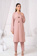 Ayla Studio Stitched SOLID ESSENTIAL  CO-ORD - Blush