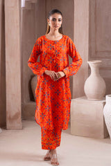 Ayla Studio Stitched PRINTED ESSENTIAL CO-ORD - Orange Dream