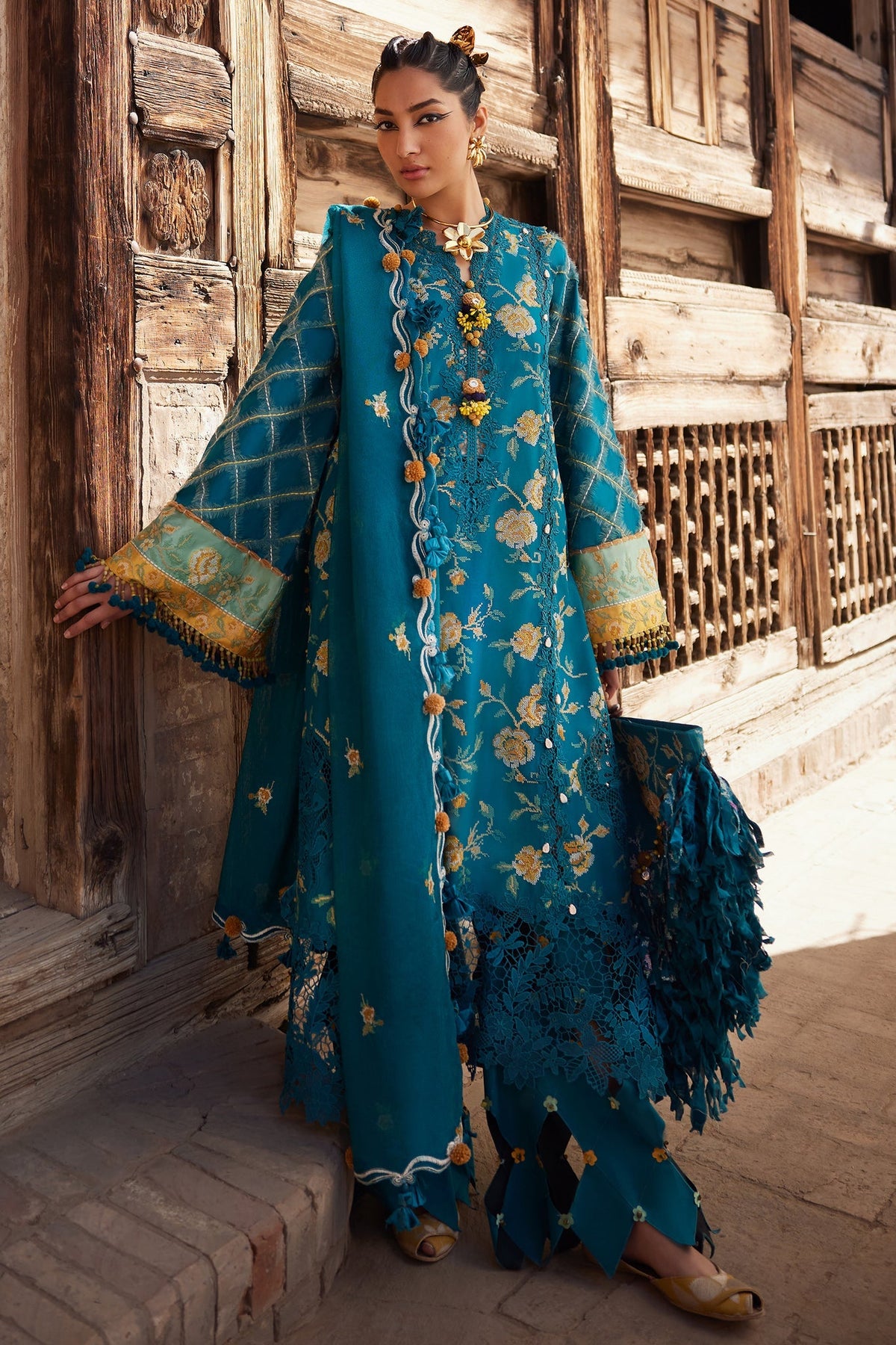 Elan Unstitched 3 Piece Luxury Lawn Collection'2025-10-A-Ophelia