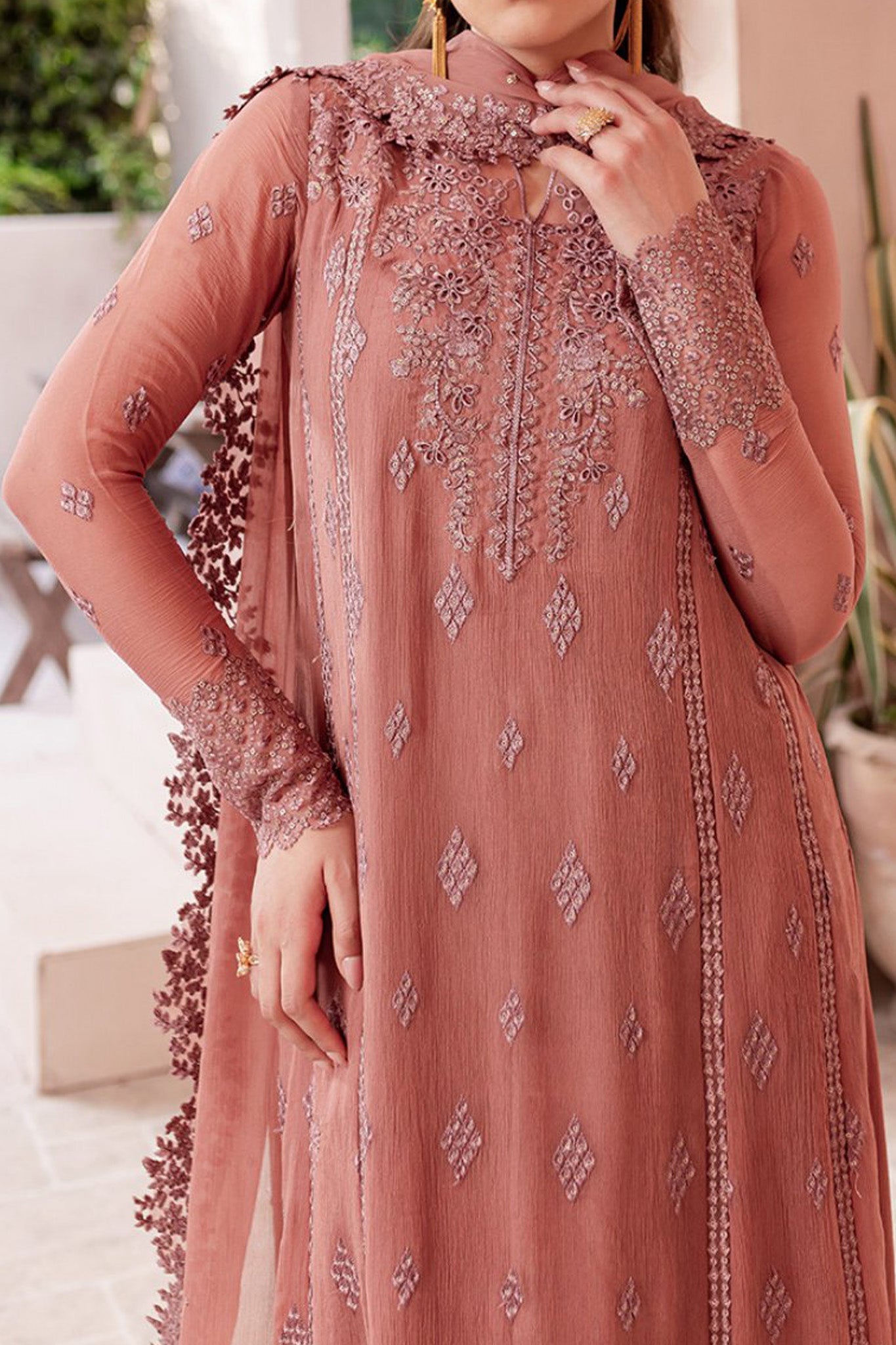 Ensembles By Azure Unstitched 3 Piece Festive Formals Eid Edit Collection'2024-10-Berry Blooms