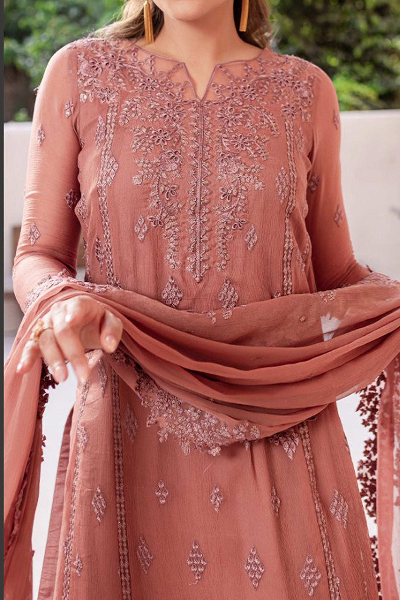 Ensembles By Azure Unstitched 3 Piece Festive Formals Eid Edit Collection'2024-10-Berry Blooms