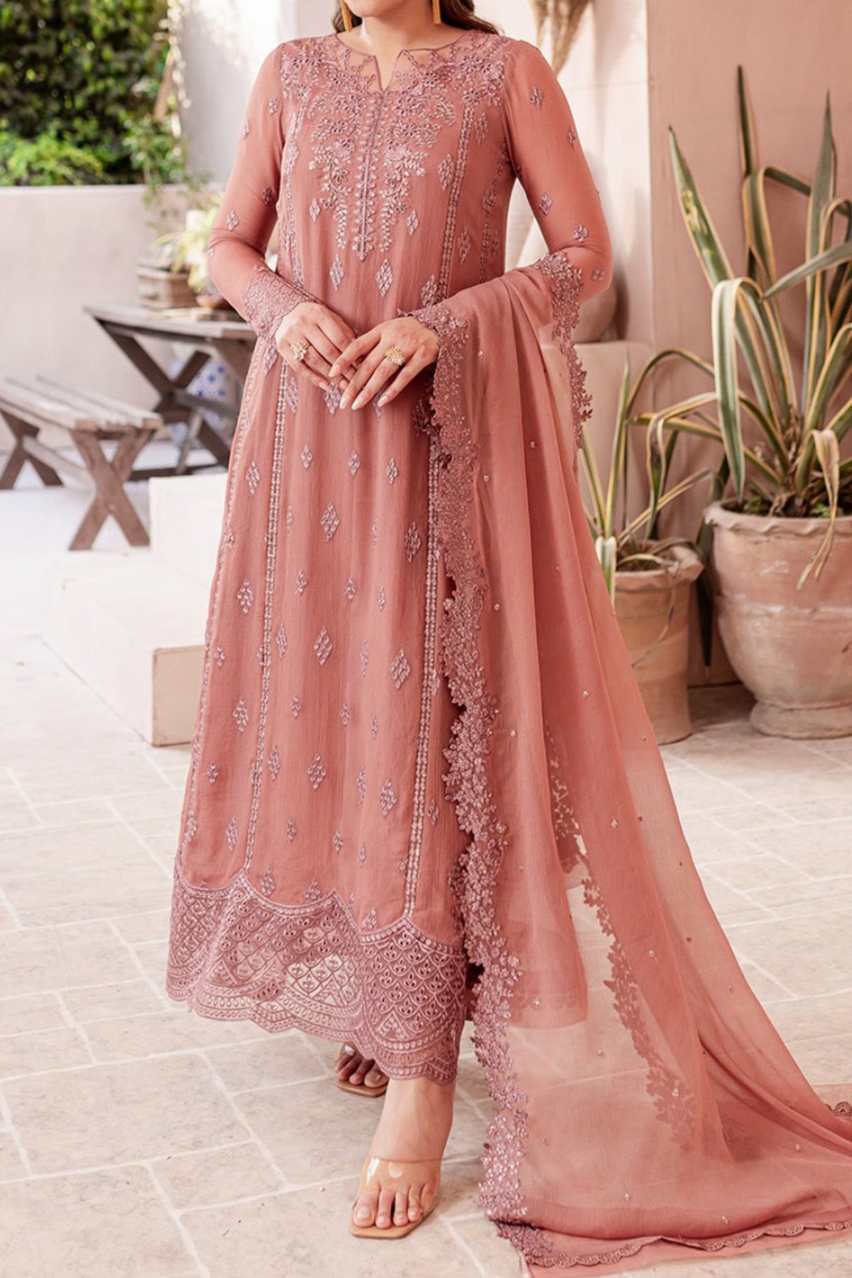 Ensembles By Azure Unstitched 3 Piece Festive Formals Eid Edit Collection'2024-10-Berry Blooms