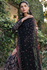Bahar By Farasha Unstitched 3 Piece Emb Lawn Edit-II Collection-10-Black Rose