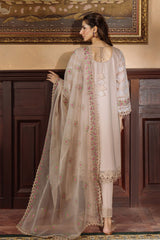 Festive Edit By Sahar Unstitched 3 Piece Chikankari Lawn Collection-10-Bronzed Beige