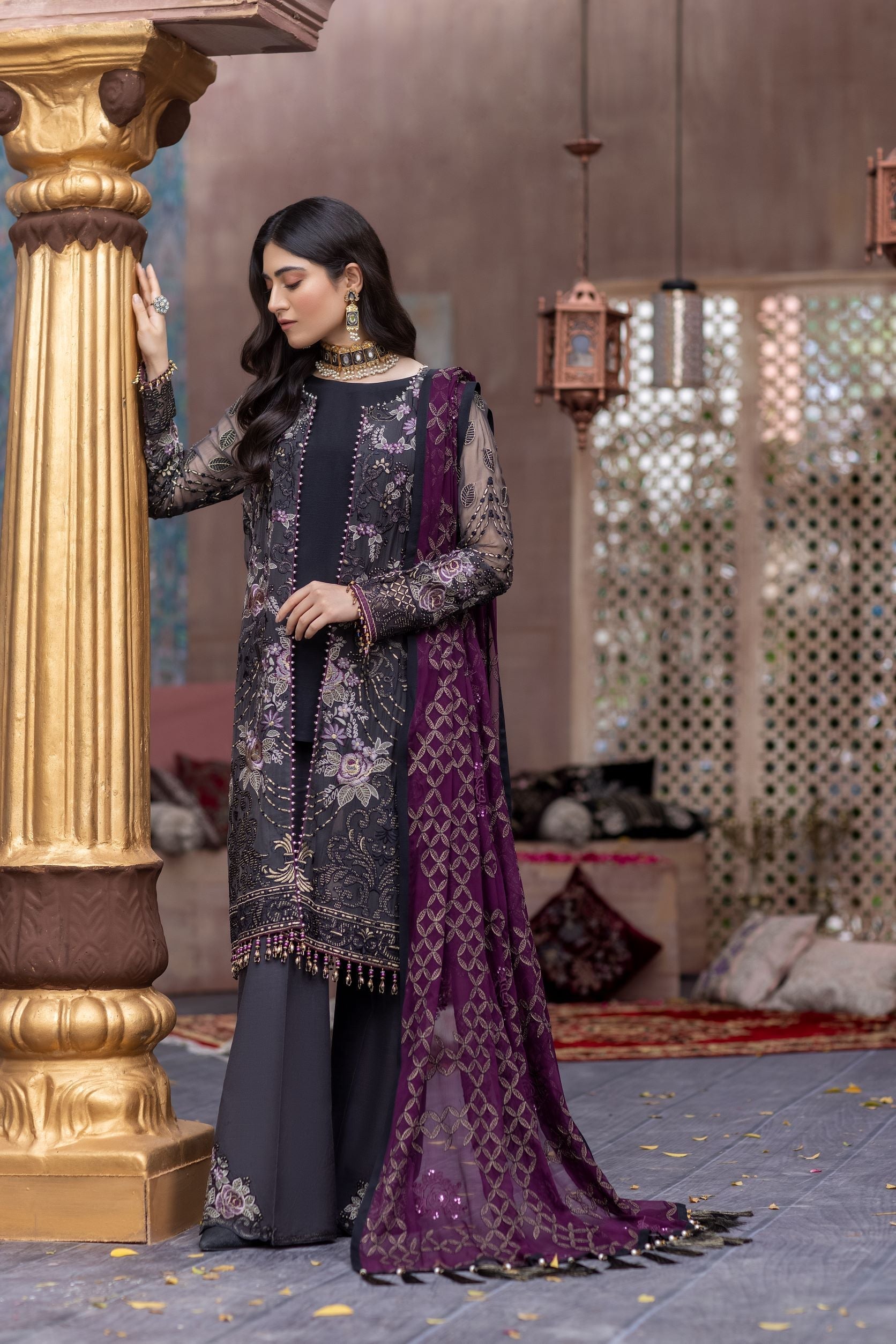 Flossie Unstitched 3 Piece Formals Executive Vol-03 Collection'2025-Voguish