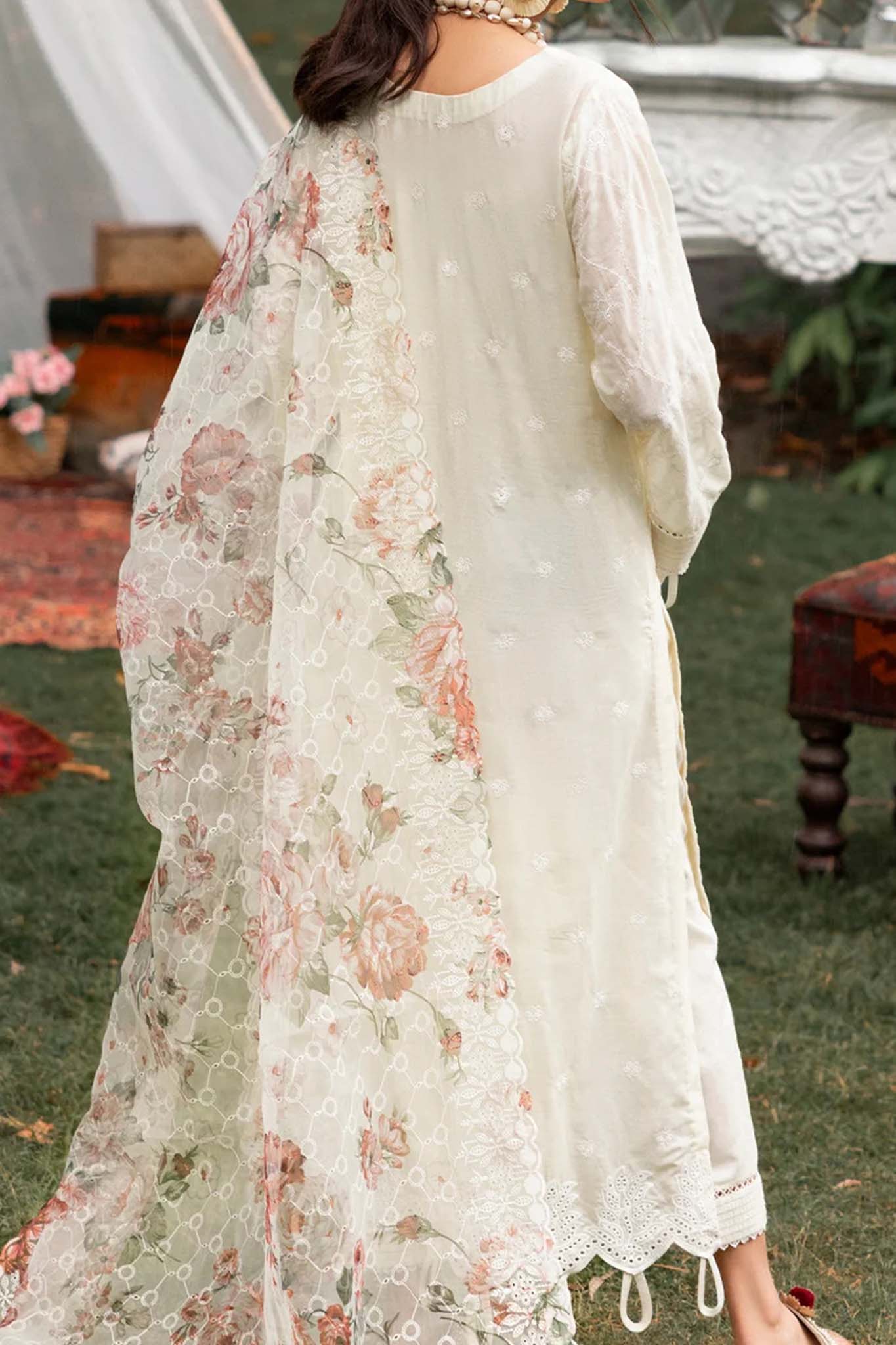 Adan's Libas Unstitched 3 Piece Chikankari Lawn Ch-02 Collection'2023-C-03