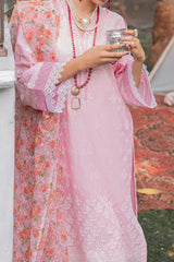 Adan's Libas Unstitched 3 Piece Chikankari Lawn Ch-02 Collection'2023-C-08