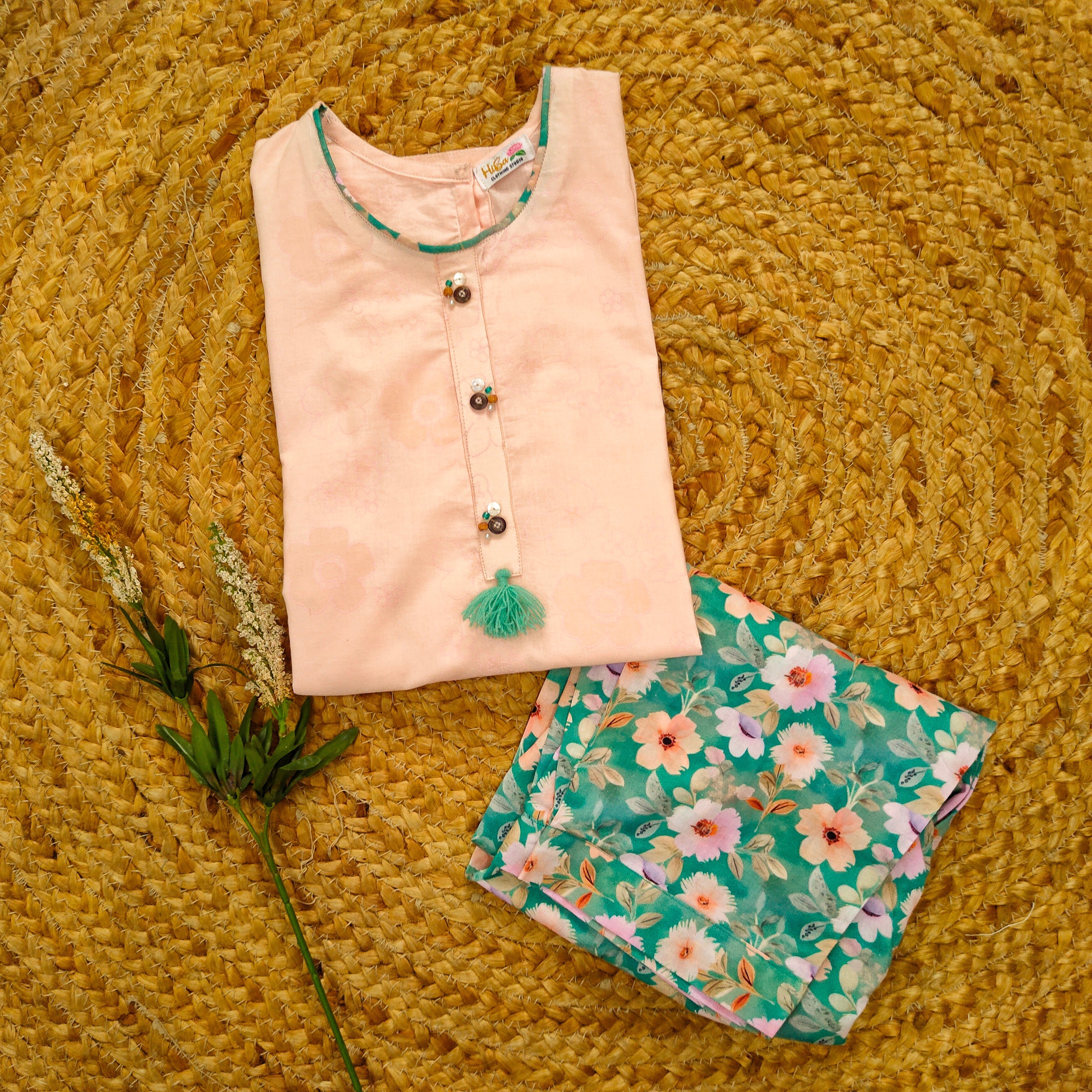 Hiba Fashion Pastel Pink 2 pcs Lawn suit (FSB-003)