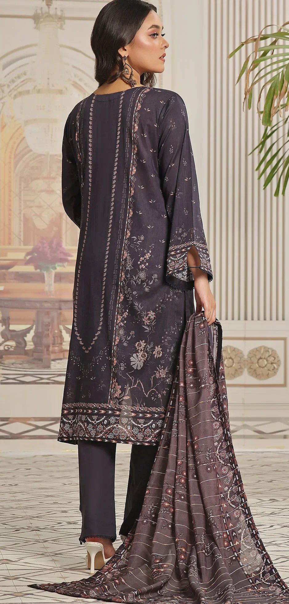 Dressline Un Stitched 3 Pcs Emb Chikankari Digital Printed Lawn Collection