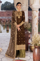 Baagh by Aik Atelier Unstitched 3 Piece Luxury Velvet Collection'2022-BV-10
