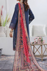Aizal Stitched 3 Piece Embroidered Fancy Collection'2025-AE-105-Blue