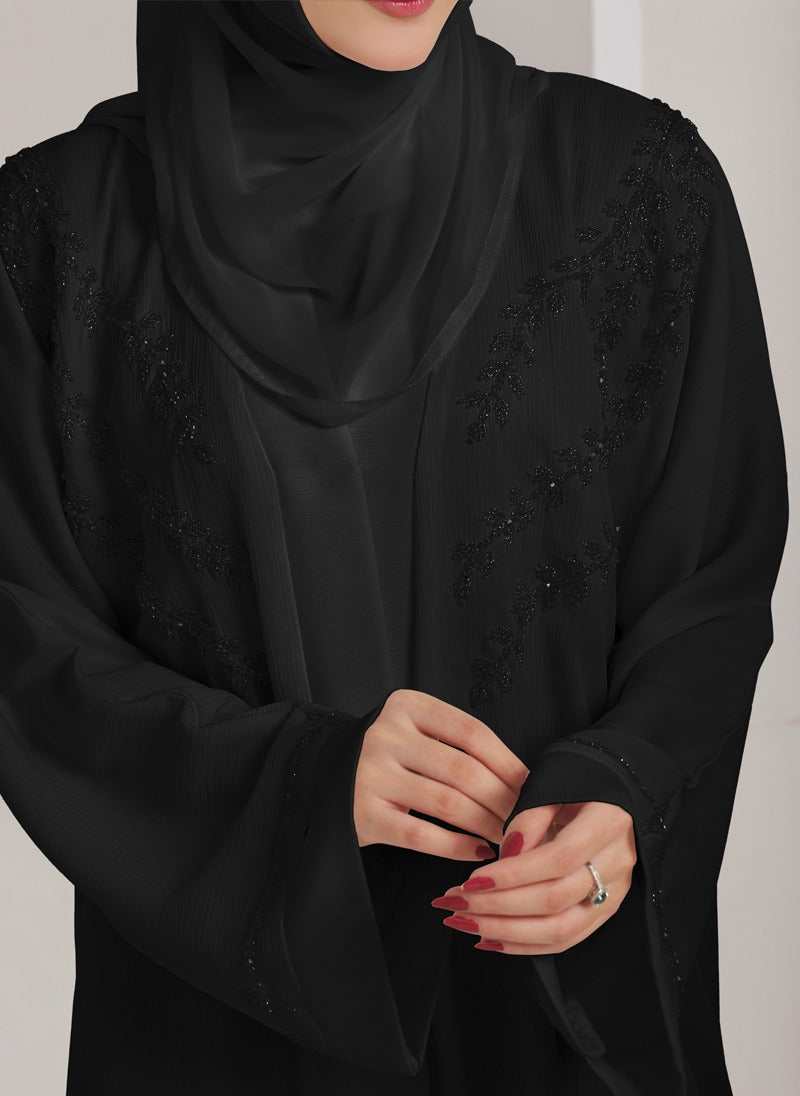 Hijab Ul Hareem Zoom Nida Hand Work Abaya - 0116-J-1076