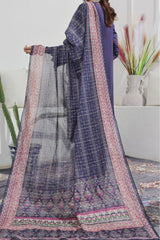 Aizal Stitched 3 Piece Embroidered Fancy Collection'2025-AE-109-Purple
