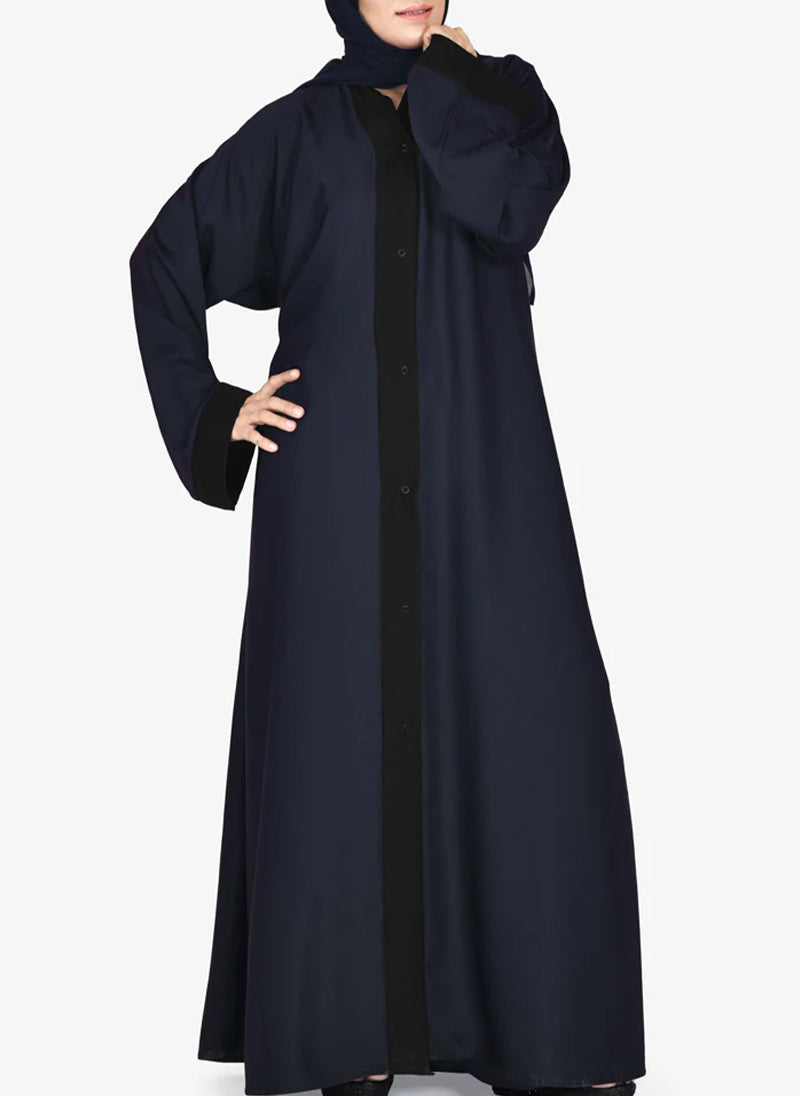 Hijab Ul Hareem Plain Contrast Color Nida Abaya without Dupatta 0116-PR Arabis