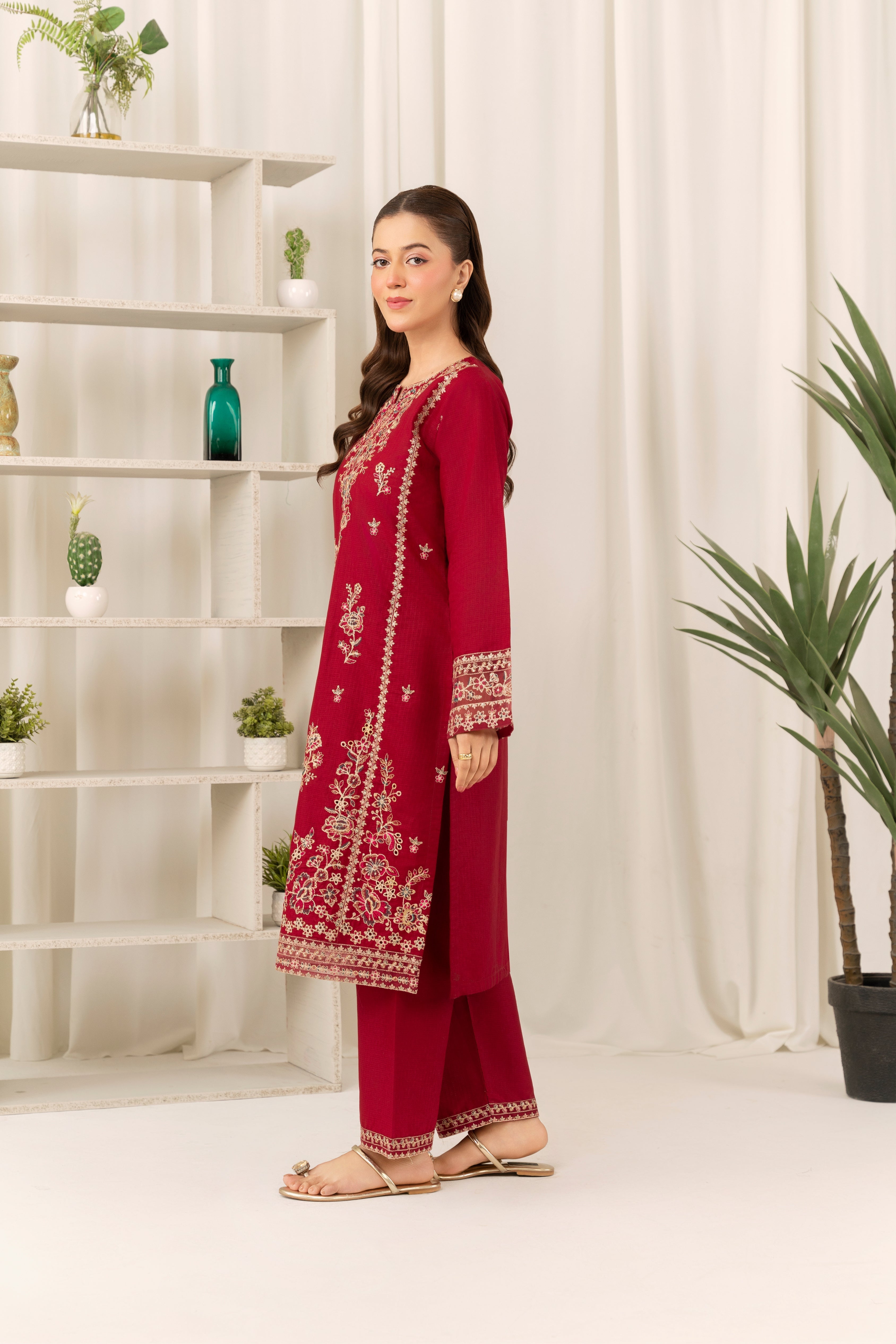 Flutterby Stitched 2 Piece Summer Collection-Berry-MR