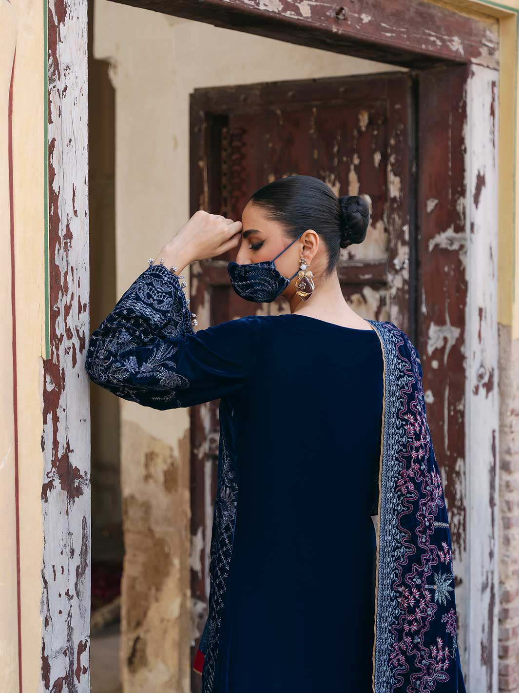 Siara By Flossie Unstitched 3 Piece Formals Velvet Collection'2025-V-106 - A