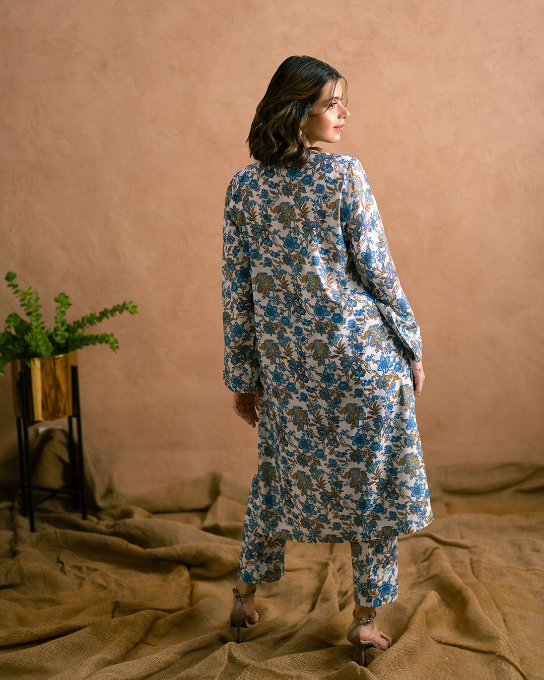 Ayla Studio Stitched PRINTED ESSENTIAL 2PC CO-ORD - Chinoiseries Bliss