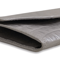 Leather long crocodile wallet 3 folds Silver - Bag X