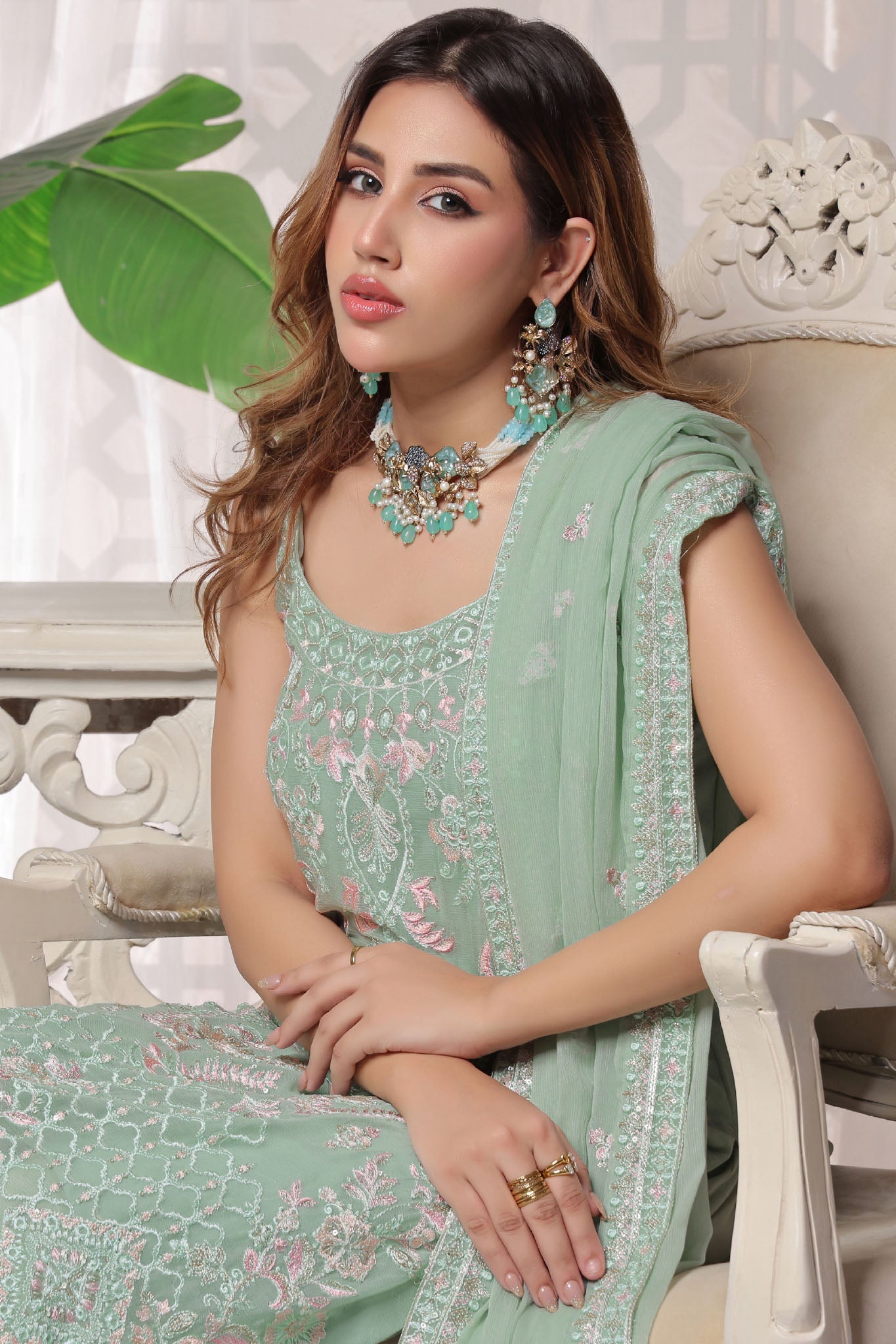 Myra By Soghat Stitched 3 Piece Luxury Emb Chiffon Collection'2025-Myra-10-Mint
