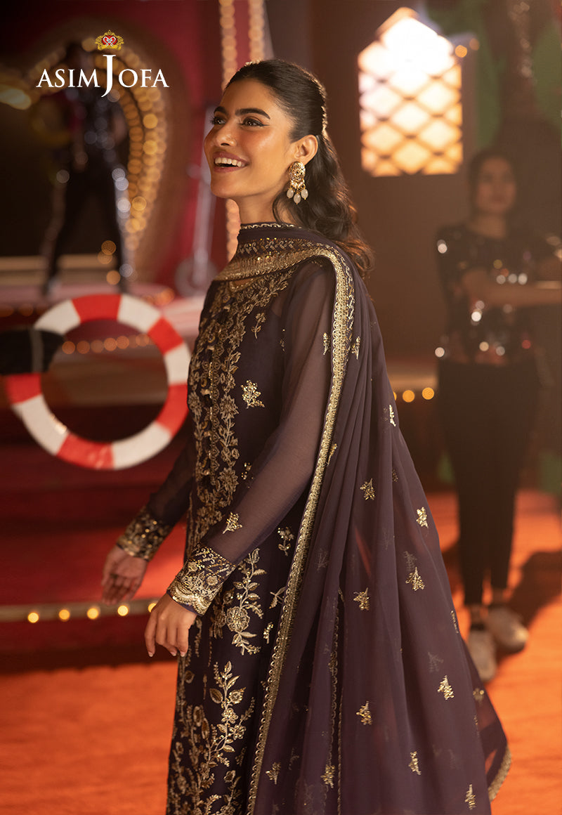 Asim Jofa LUXURY FESTIVE DROP 2 Ajlf-01 Embroidered Chiffon 3 Pcs