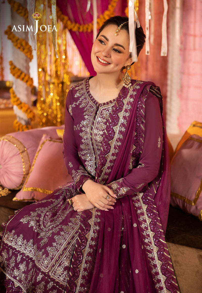 Asim Jofa Dastaan Ajda-18 Embroidered Lawn Silk 3 Pcs