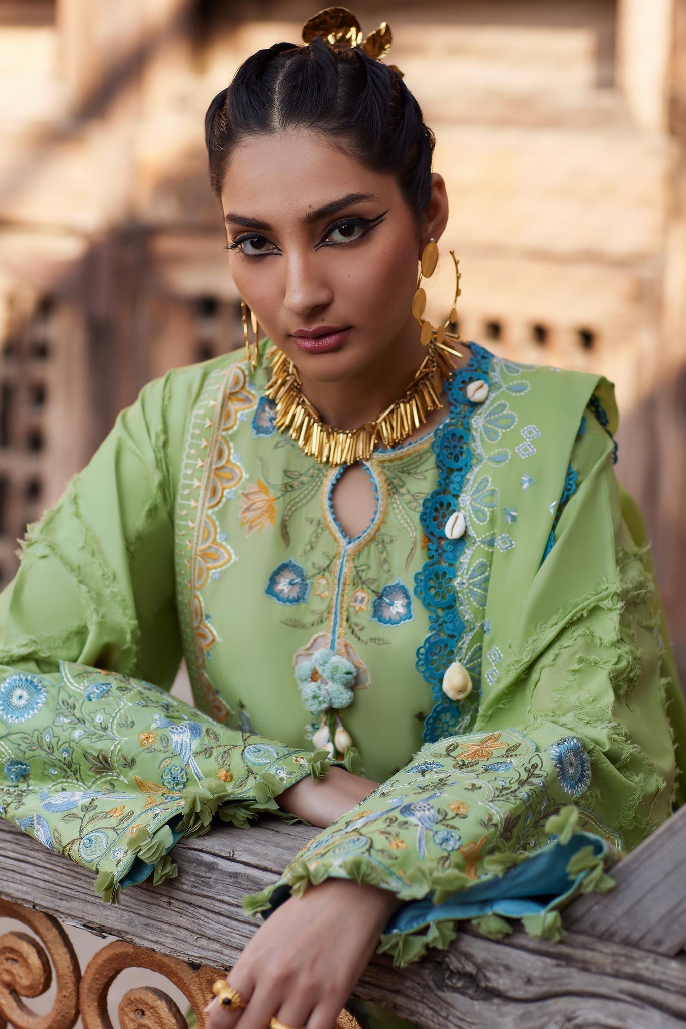 Elan Unstitched 3 Piece Luxury Lawn Collection'2025-11-B-Isla Bleu