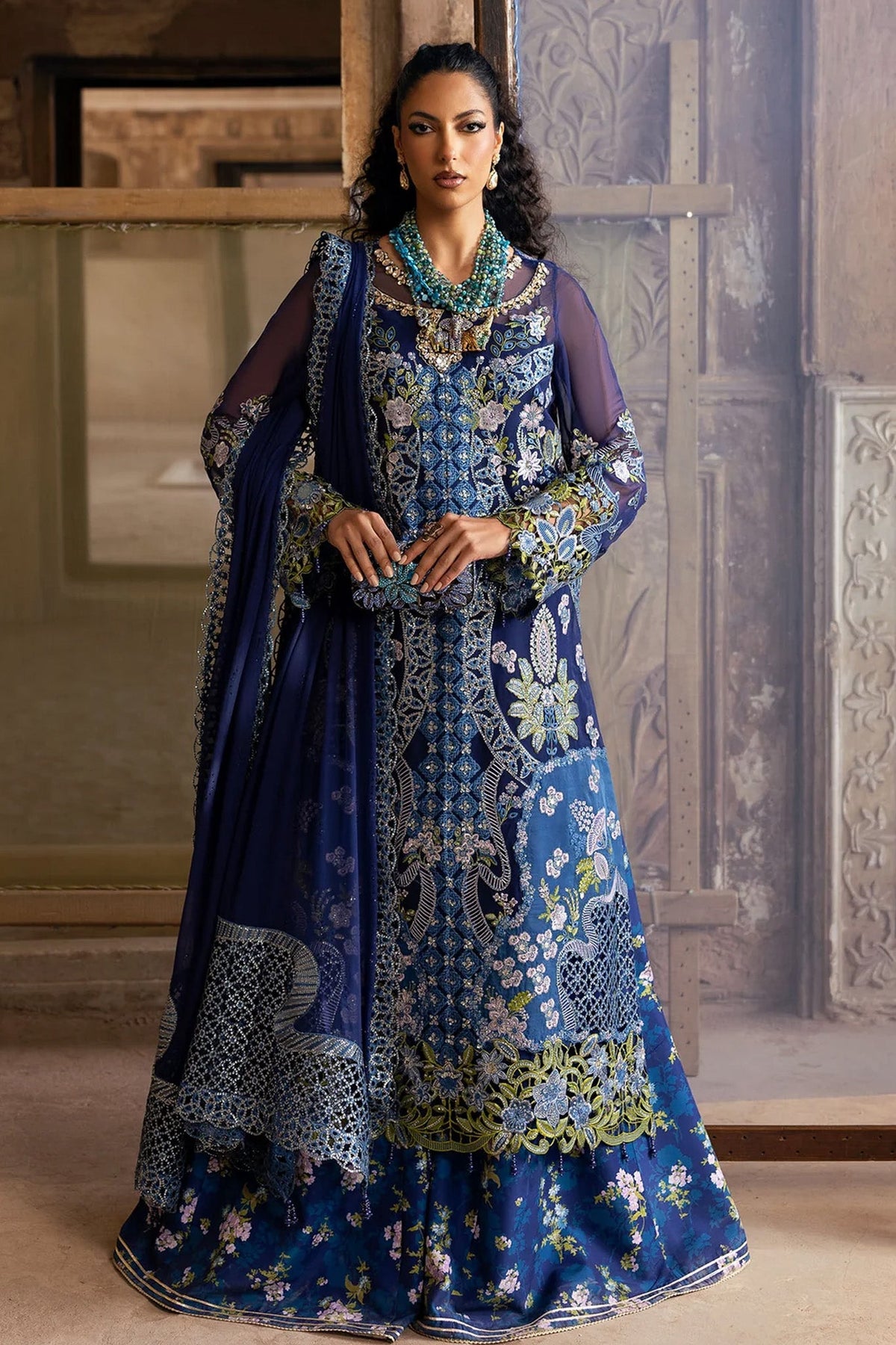 Sardinia Unstitched 3 Piece Luxury Chiffon Edit Collection'2025-1105-Maya