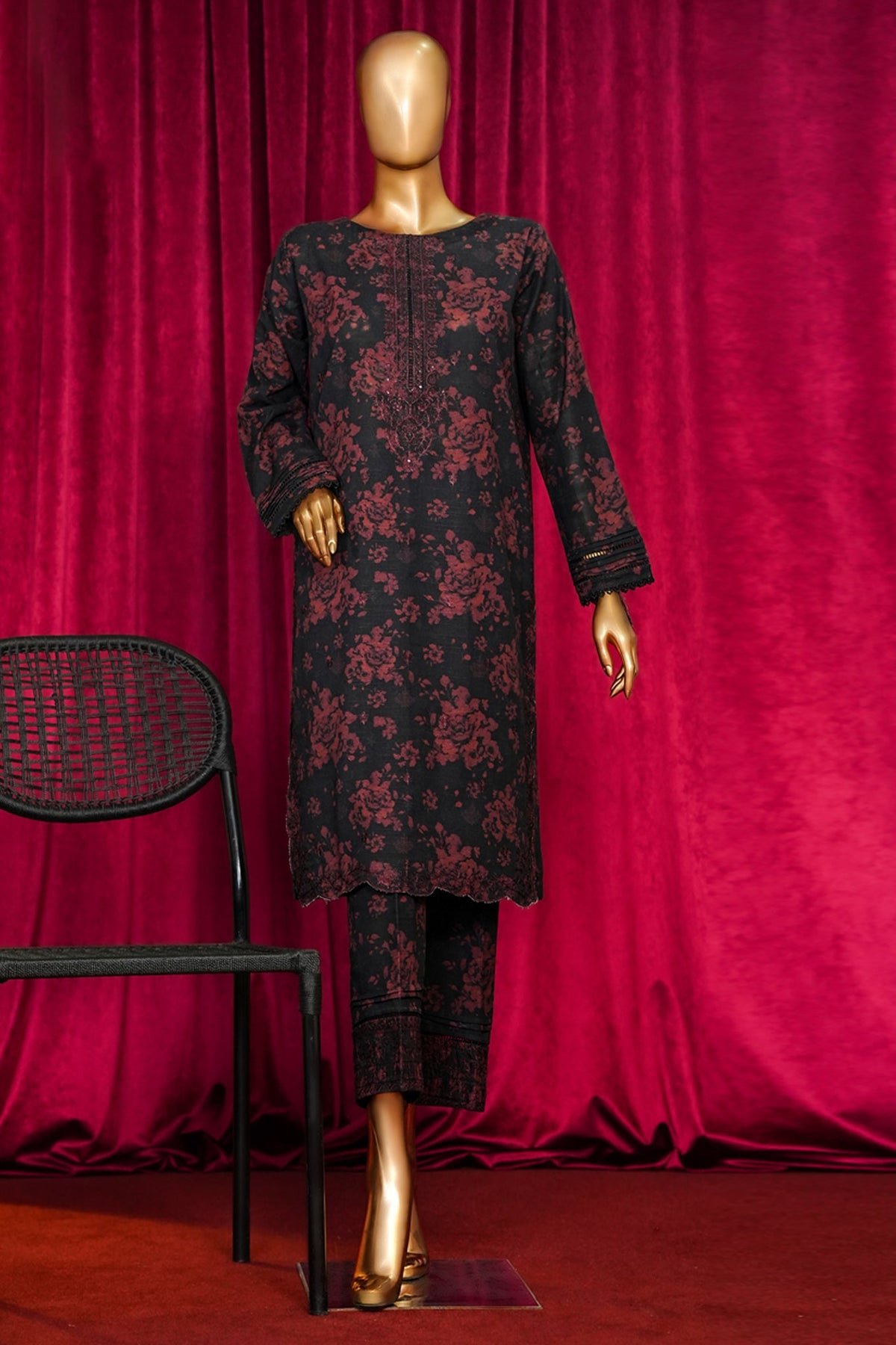 HZ Co Ords Stitched Blooming Winter Khaddar Collection'2025-KPE-112