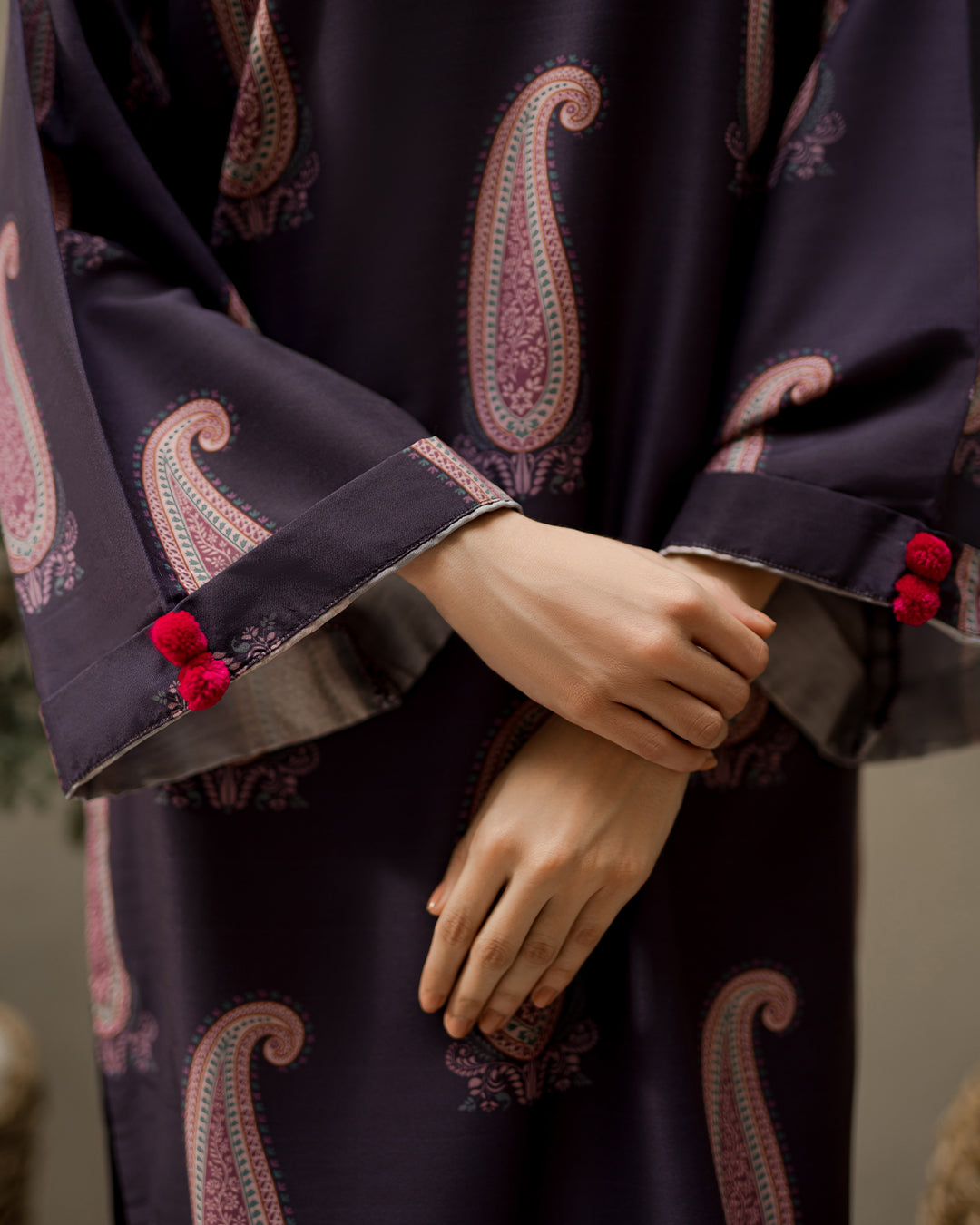 Everywear by Qariney Stitched 2 Piece Collection'2025-Midnight Paisley