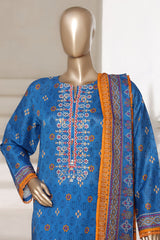 Sada Bahar Stitched 3 Piece Printed Cambric Vol-01 Collection'2025-11425-BLUE