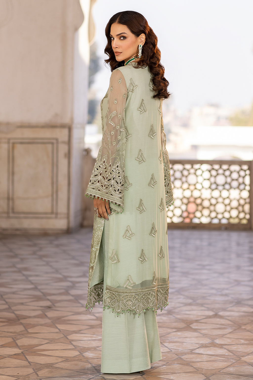 Safeera By Flossie Unstitched 3 Piece Formals Vol-13 Collection'2025-Luster Green