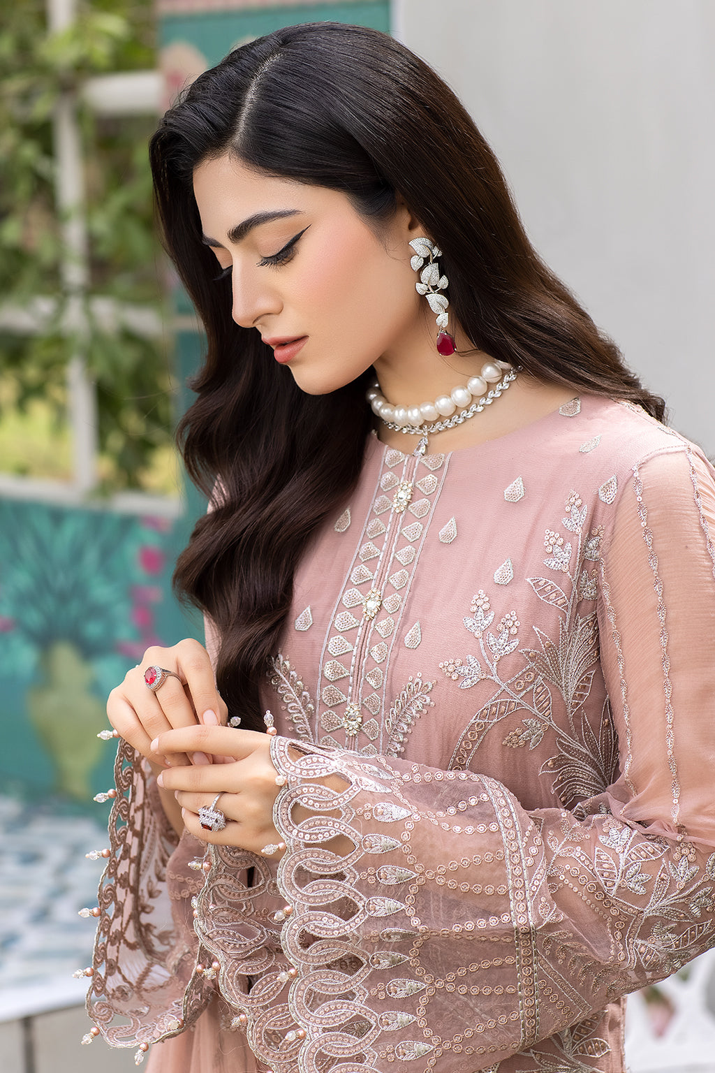Shafaq By Flossie Unstitched 3 Piece Formals Vol-07 Collection'2025-RASPBERRY