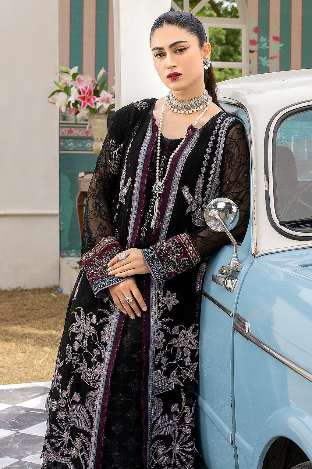 Shafaq By Flossie Unstitched 3 Piece Formals Vol-07 Collection'2025-MYSTIQUE (A)