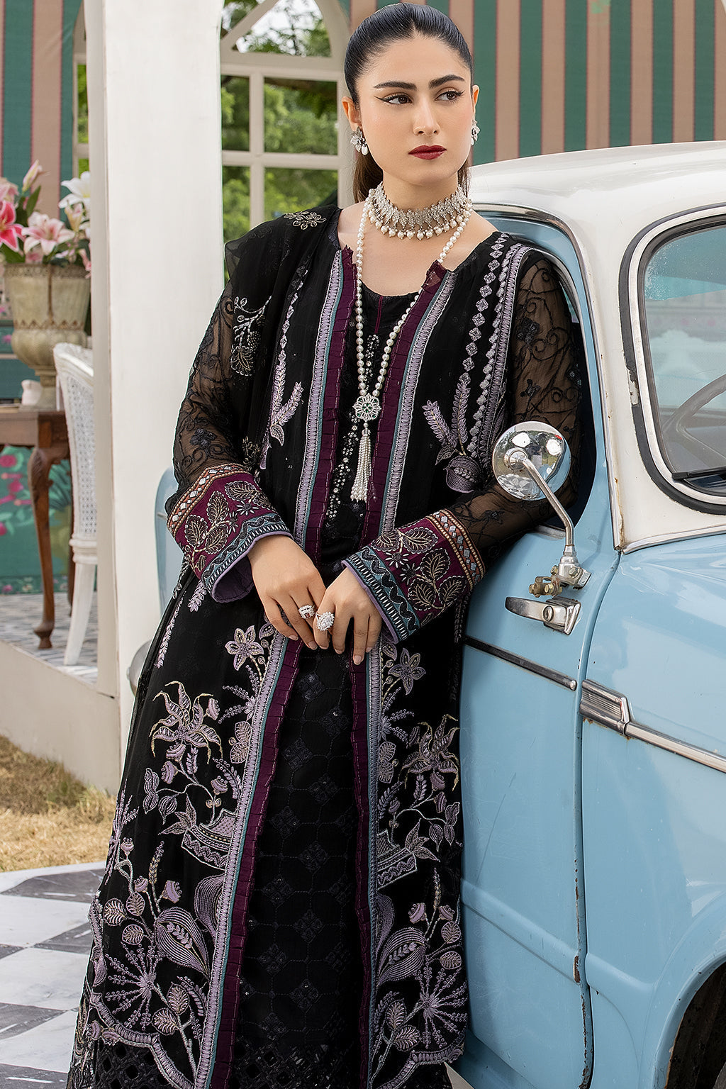 Shafaq By Flossie Unstitched 3 Piece Formals Vol-07 Collection'2025-MYSTIQUE (A)