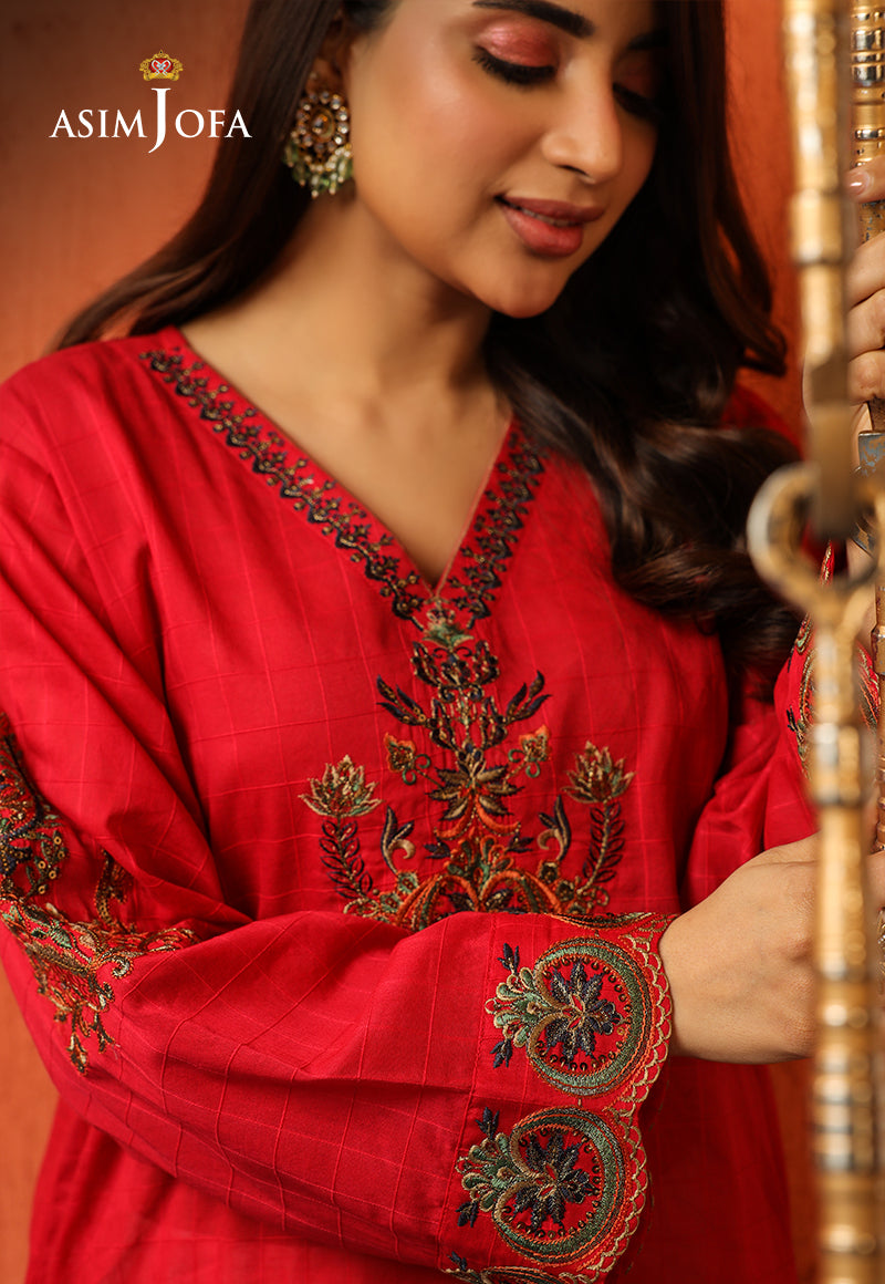 Asim Jofa Tara Sitara Ajtm-14 - Embroidered Self Jacquard 1 Pc