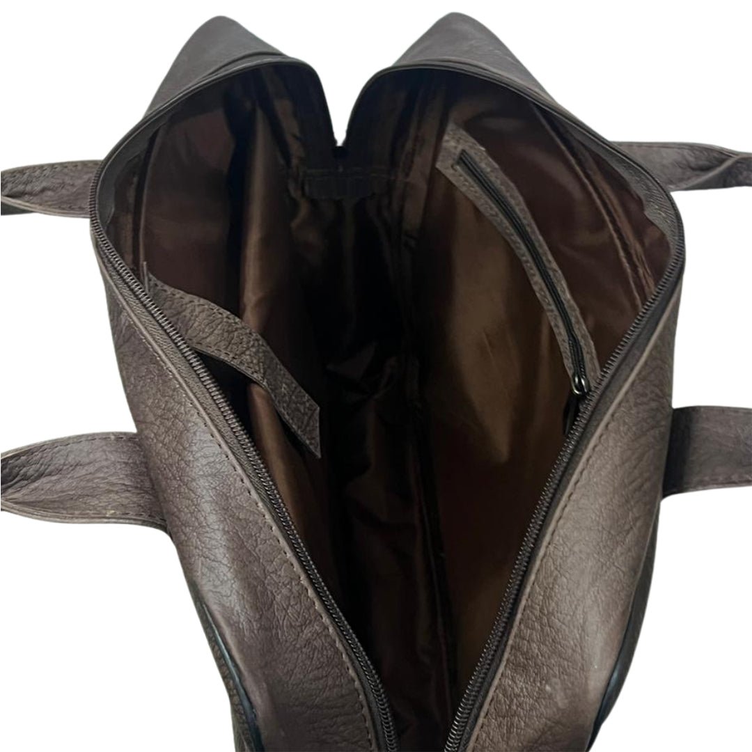 Laptop Bag Brown with Front Flip Pocket Brown - Bag X