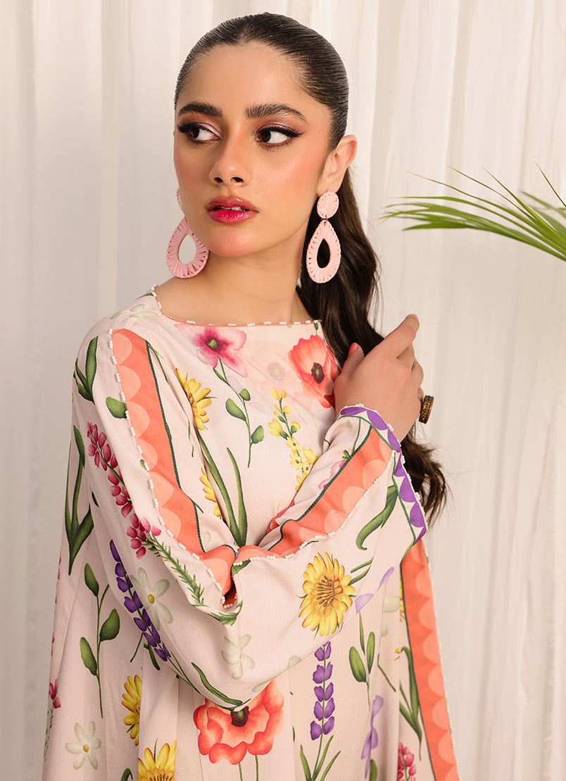 Zlooms 1 Pc Poly Silk Long Dress  - ZL25-C05-05