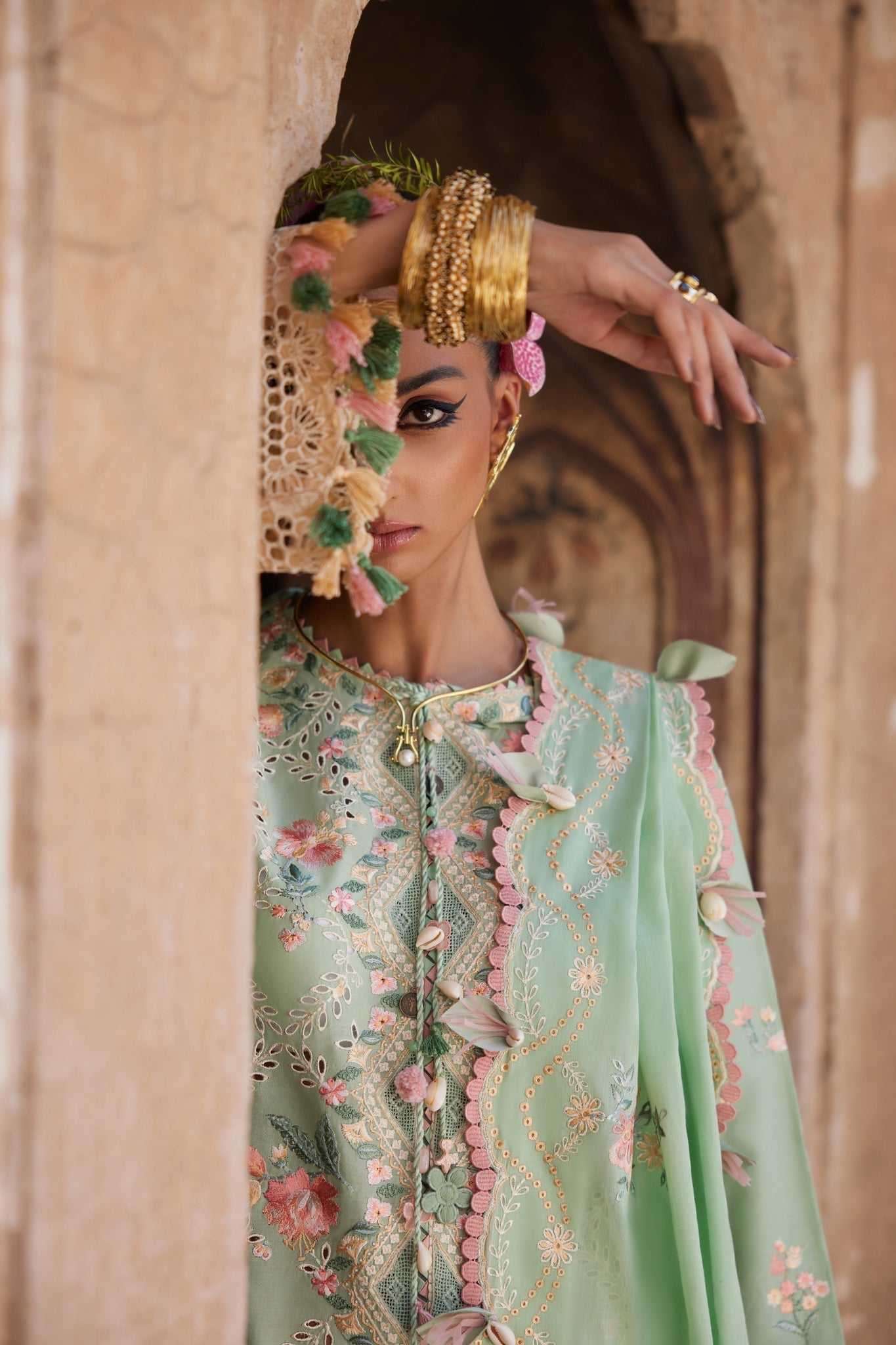 Elan Unstitched 3 Piece Luxury Lawn Collection'2025-12-A-Alara