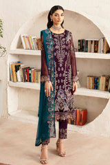 Rangoon By Ramsha Unstitched 3 Piece Luxury Emb Chiffon Vol-12 Collection'2024-D-1211