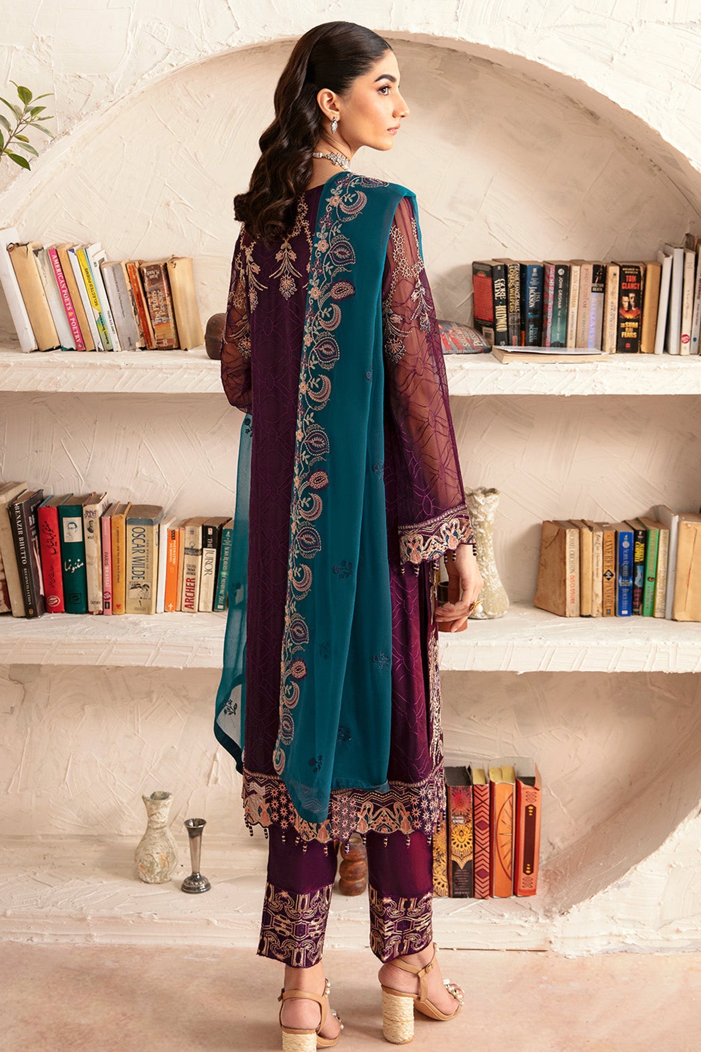 Rangoon By Ramsha Unstitched 3 Piece Luxury Emb Chiffon Vol-12 Collection'2024-D-1211